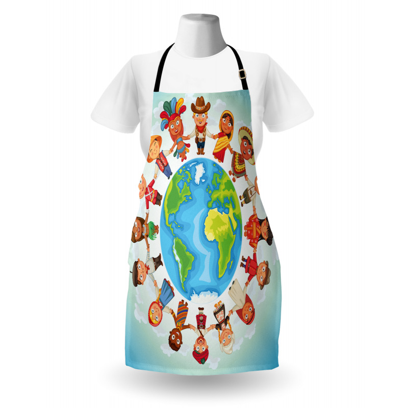 Planet Earth with Children Apron