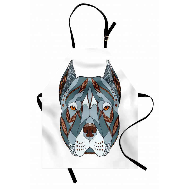 Zentangle Art Terrier Head Apron