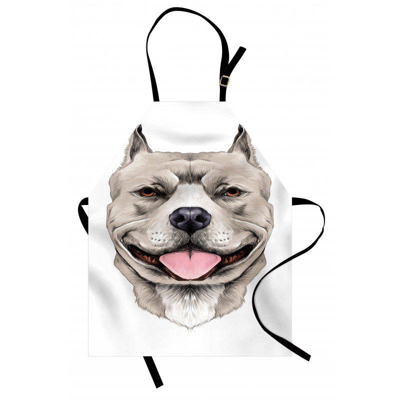 Terrier Realistic Sketch Apron