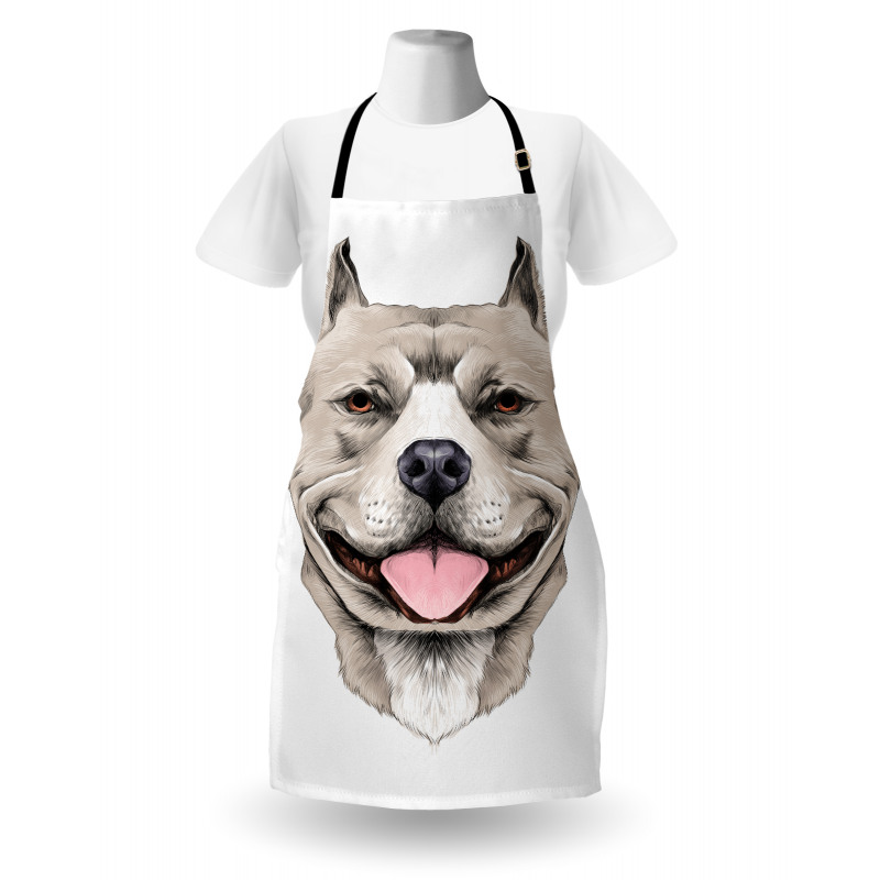 Terrier Realistic Sketch Apron