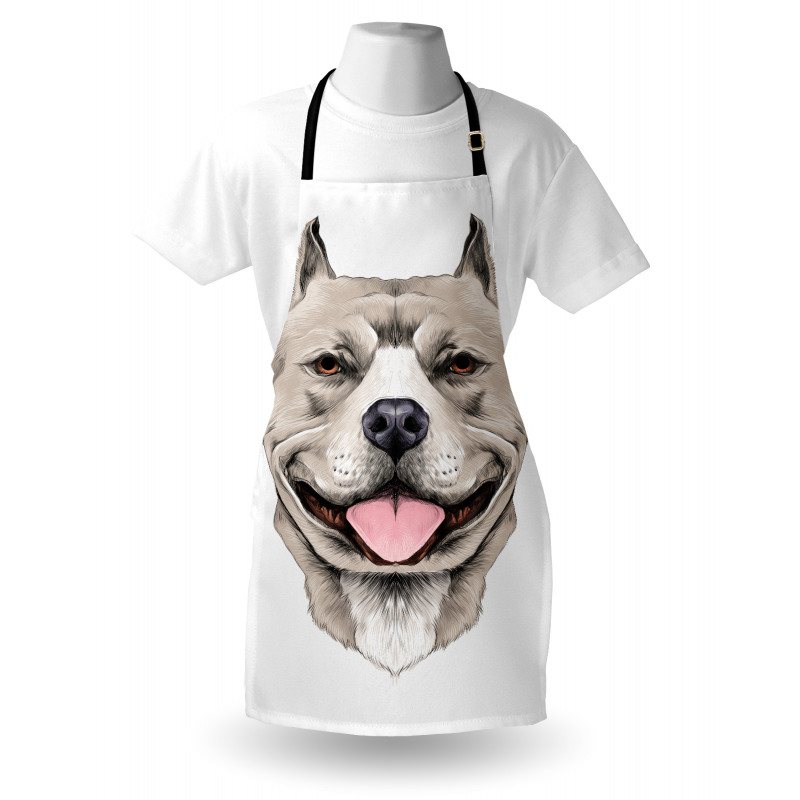 Terrier Realistic Sketch Apron