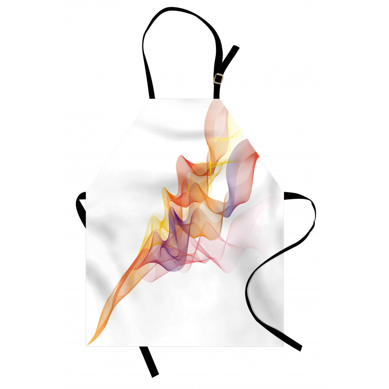 Colorful Abstract Lines Waves Apron