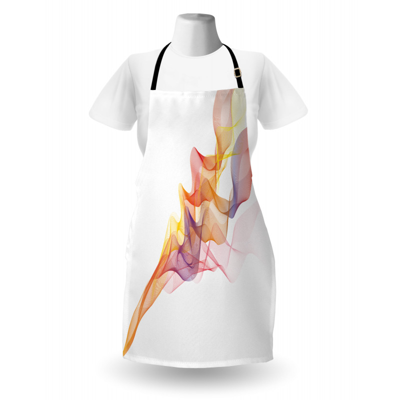 Colorful Abstract Lines Waves Apron