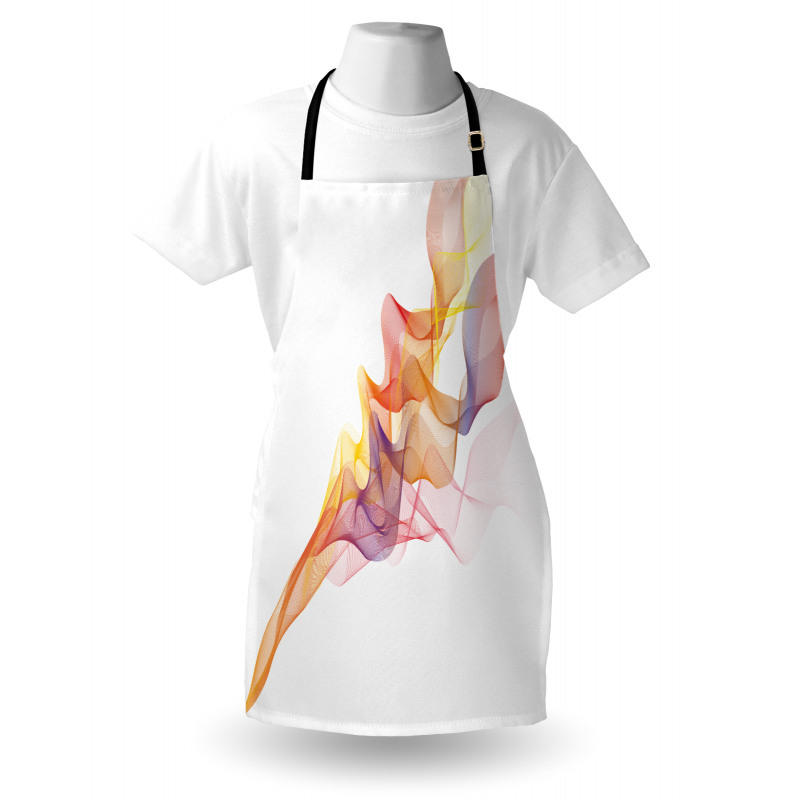 Colorful Abstract Lines Waves Apron