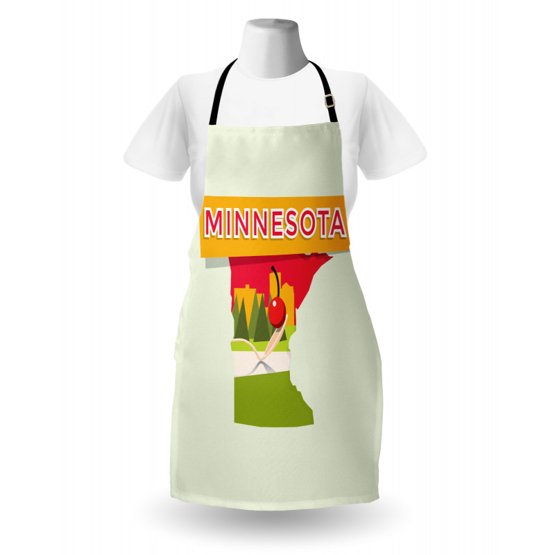 Colorful Doodle State Map Apron