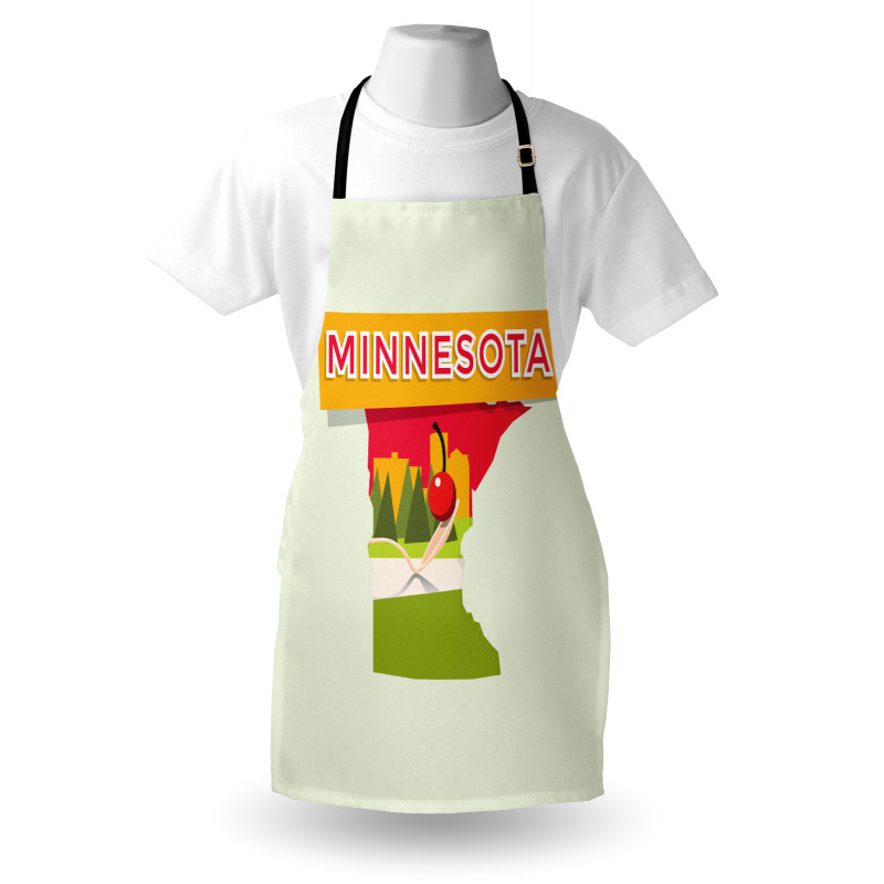 Colorful Doodle State Map Apron