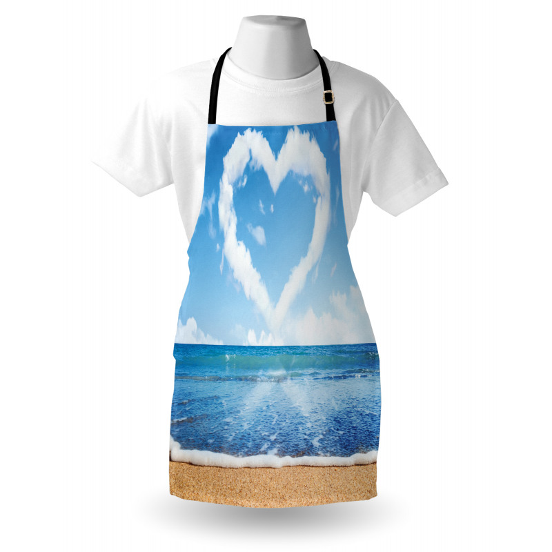 Clouds Heart Shape Apron