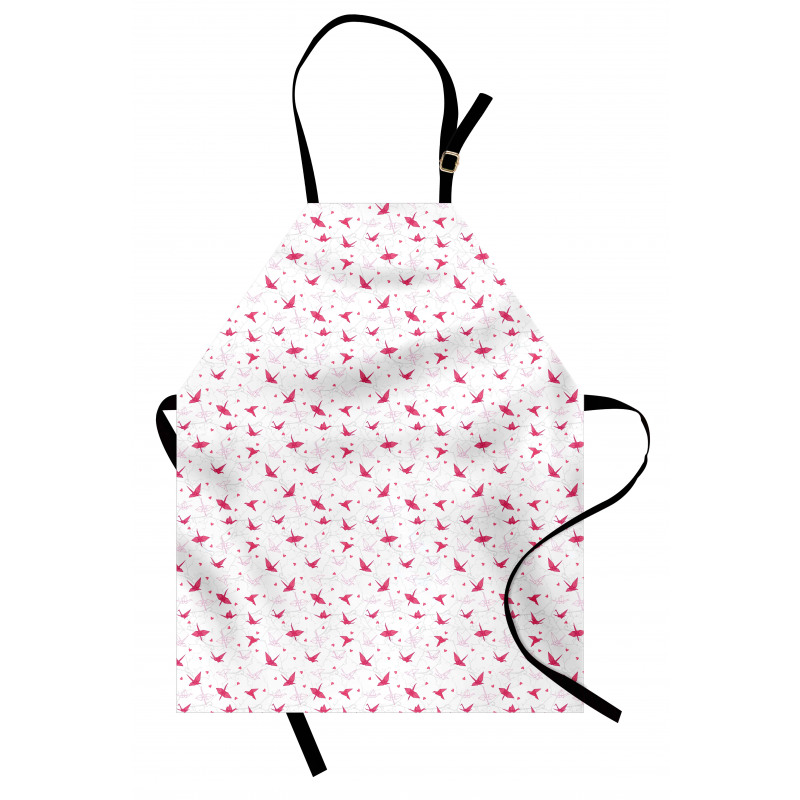 Origami Cranes with Hearts Apron