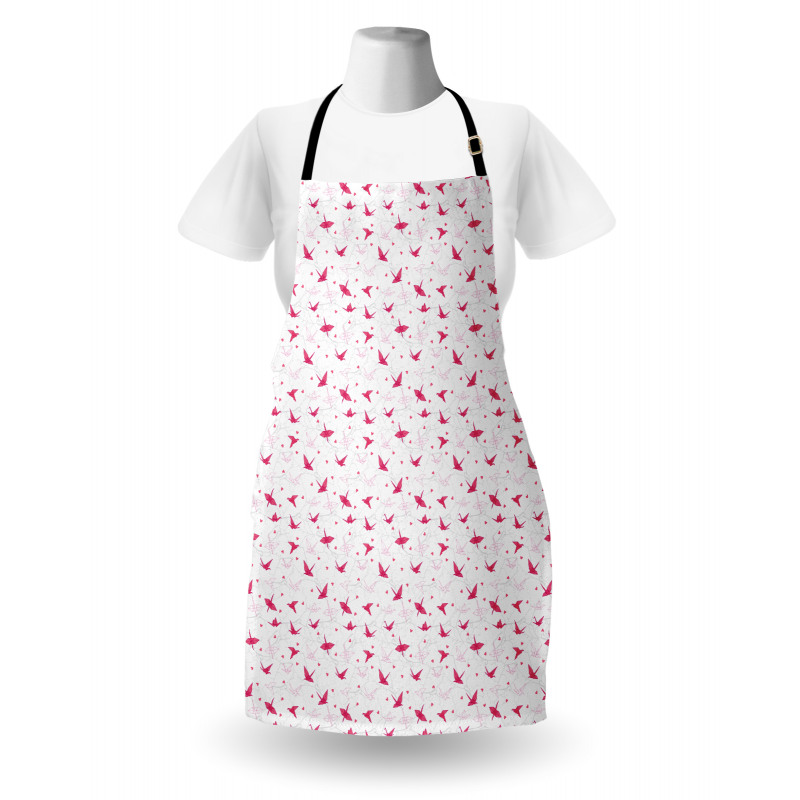 Origami Cranes with Hearts Apron