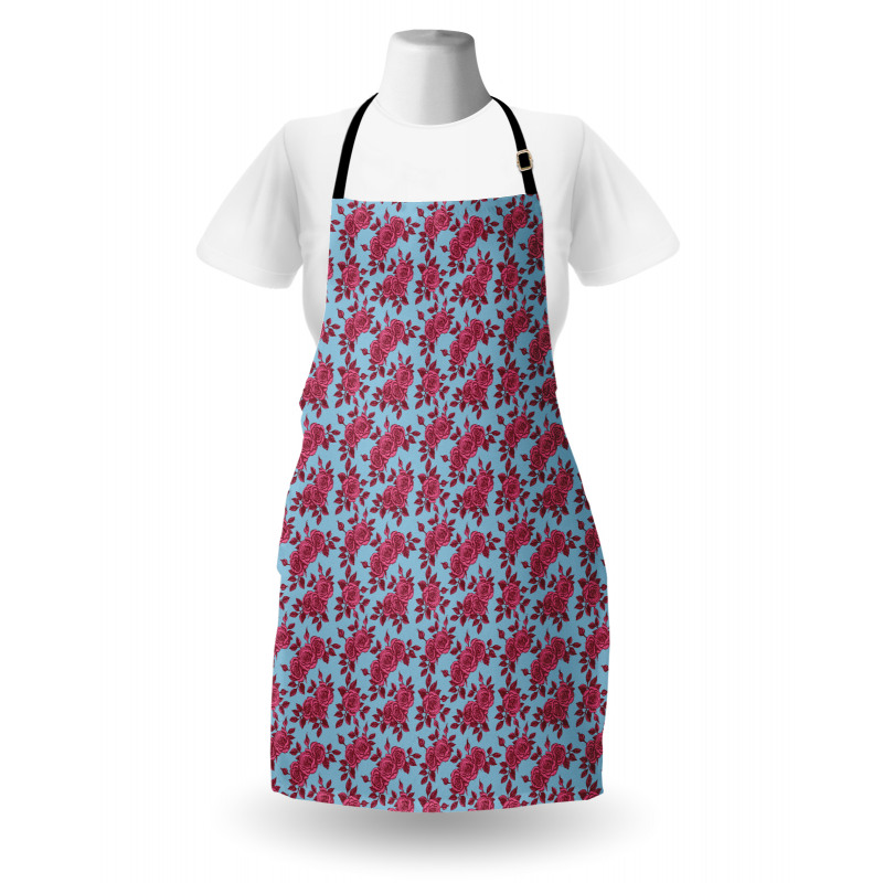 Sketchy Flowers in Pink Shades Apron