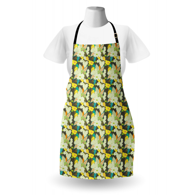 Lively Colored Summer Blooms Apron
