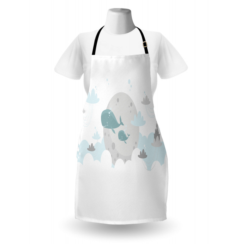 Whales Moon Castles Apron