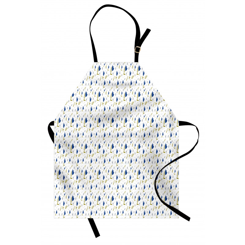 Blossoming Blue Tulips Apron