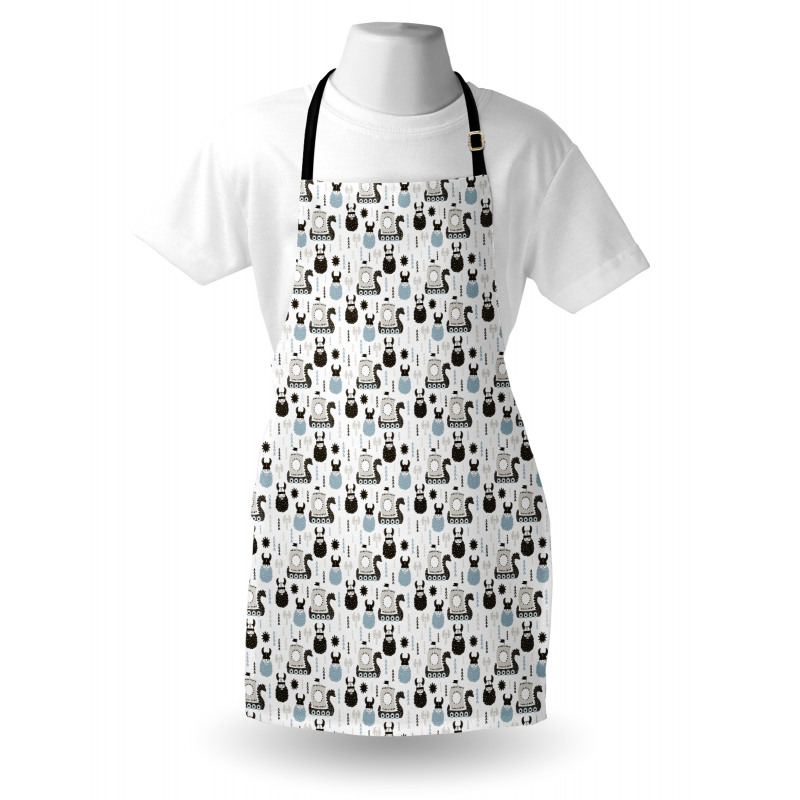 Longboats Viking Folk Apron