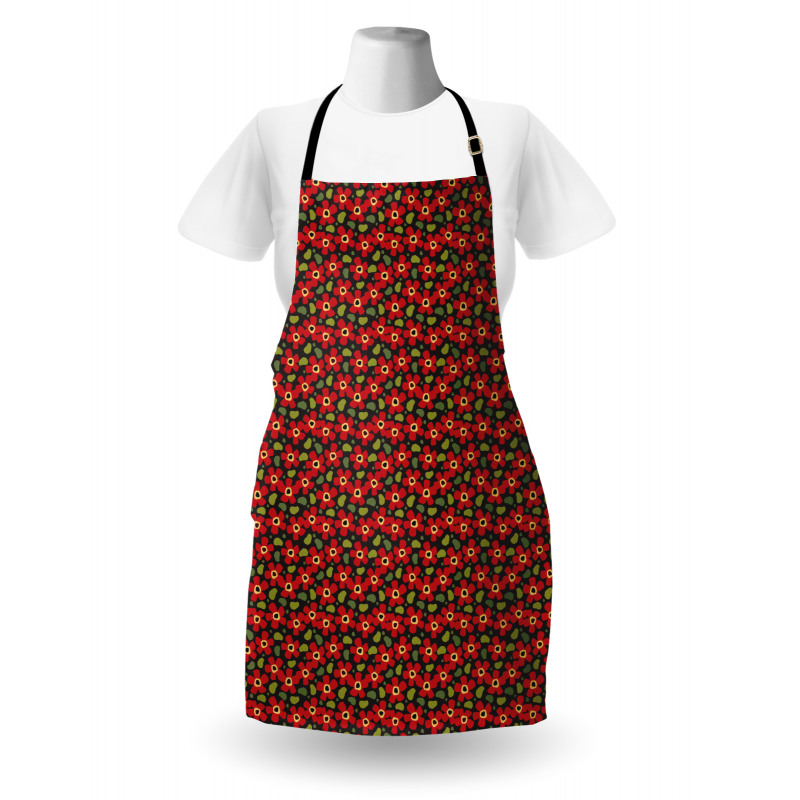 Flowers Paint Marks Apron