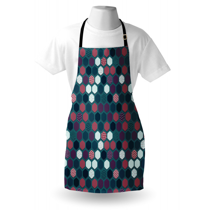 Vibrant Hexagon Shapes Apron