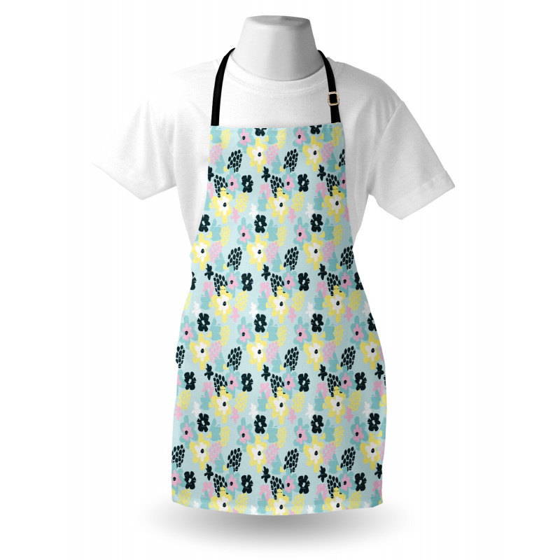 Pastel Tone Abstract Petals Apron