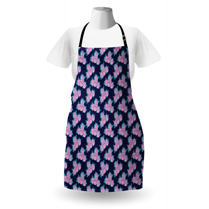 Vibrant Rose Buds Blossoms Apron