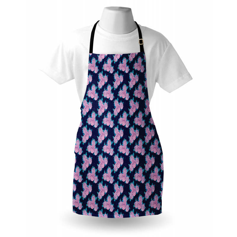 Vibrant Rose Buds Blossoms Apron