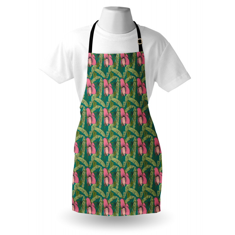 Banana Leaves Hibiscus Apron