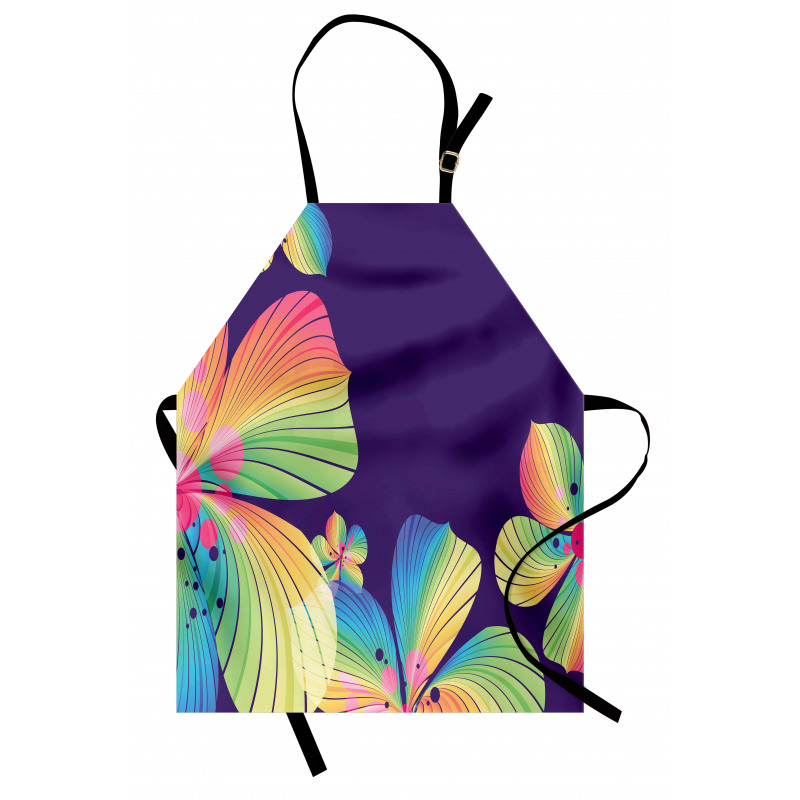 Abstract Big Exotic Flower Apron