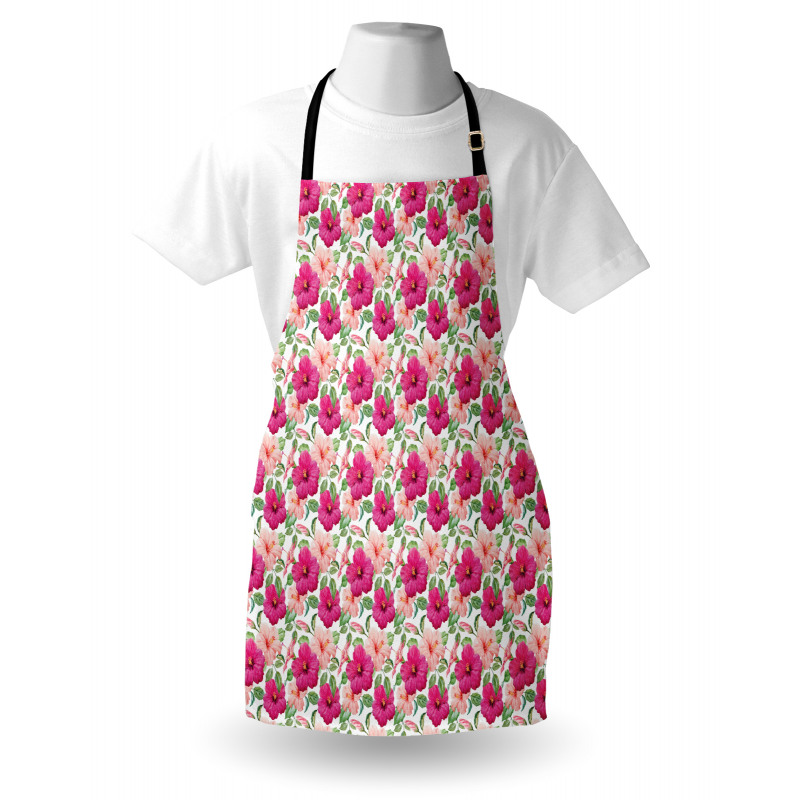 Pastel Hibiscus Petals Apron