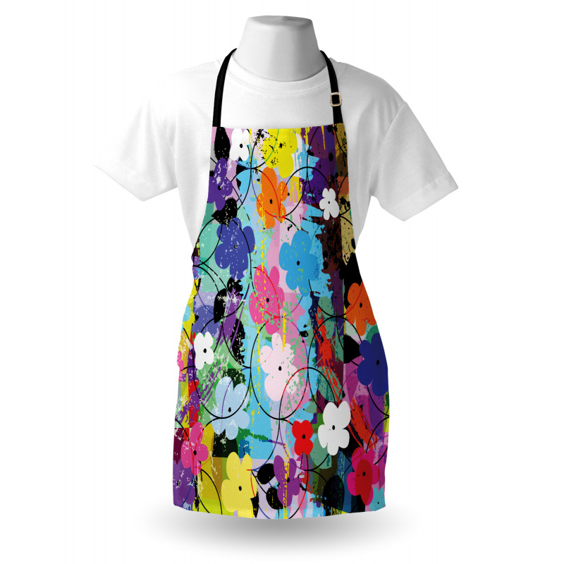 Abstract Floral Artwork Apron