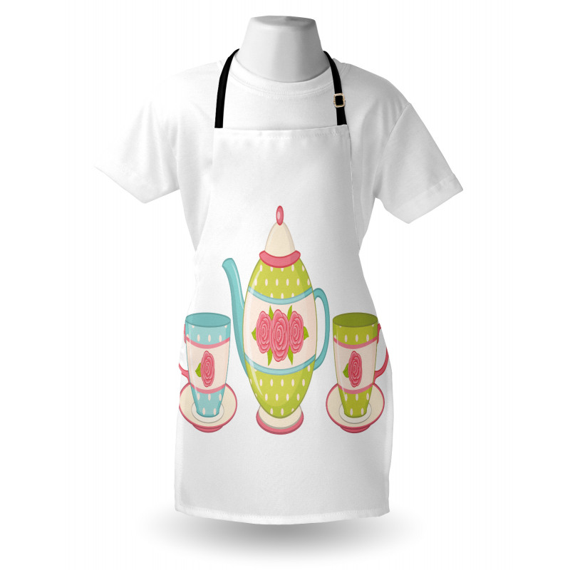 Classic Porcelain Floral Teapot Apron