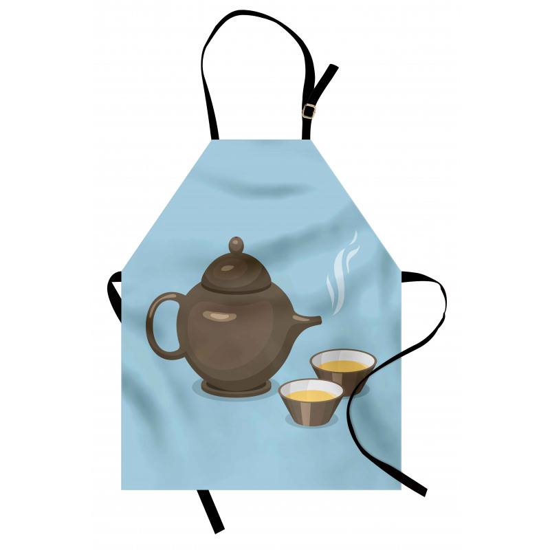 Tea Cups Beverage Drink Theme Apron