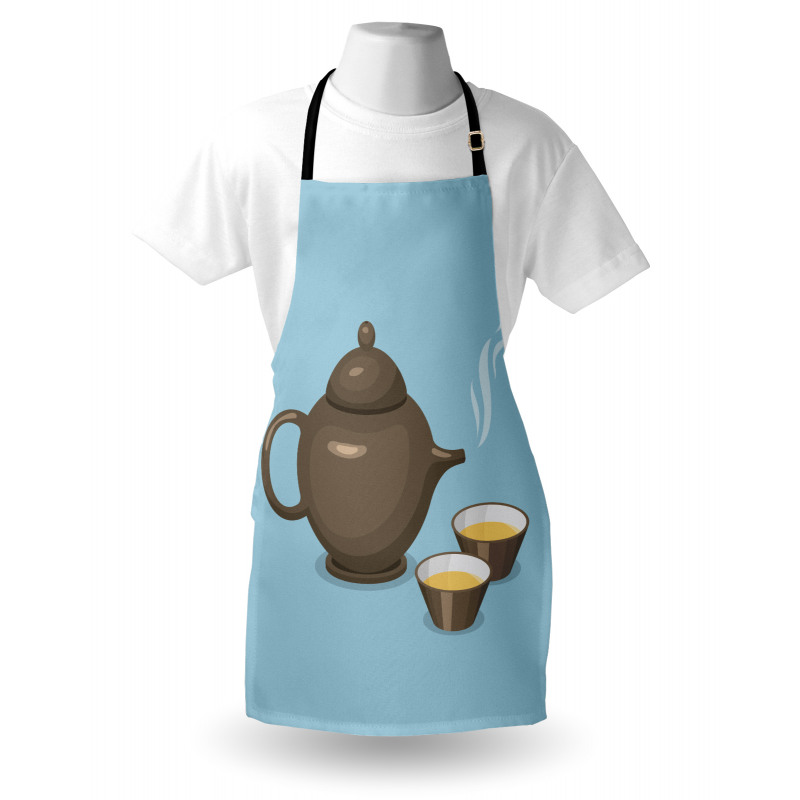 Tea Cups Beverage Drink Theme Apron