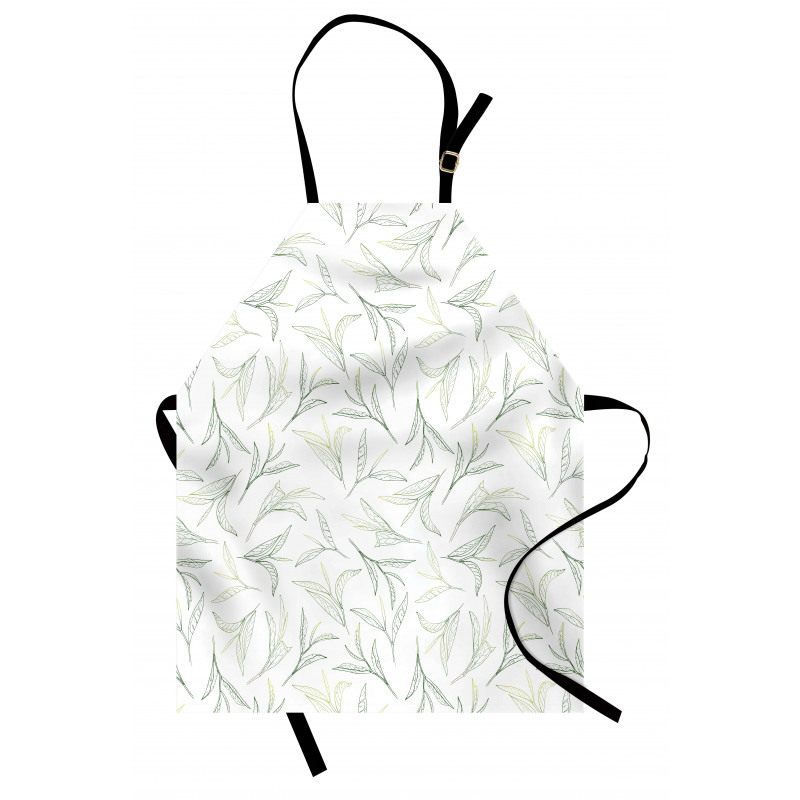 Freshly Picked Tea Leaf Sketch Apron