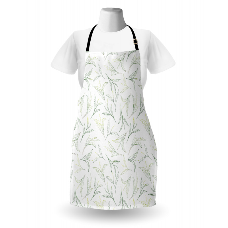 Freshly Picked Tea Leaf Sketch Apron