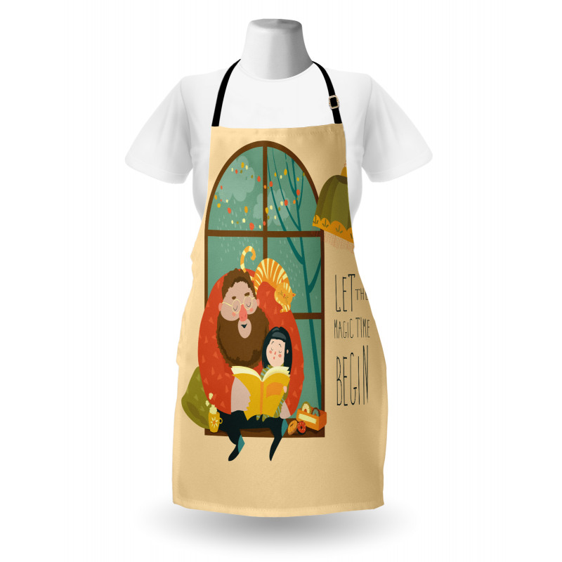 Father Daughter Reading Apron