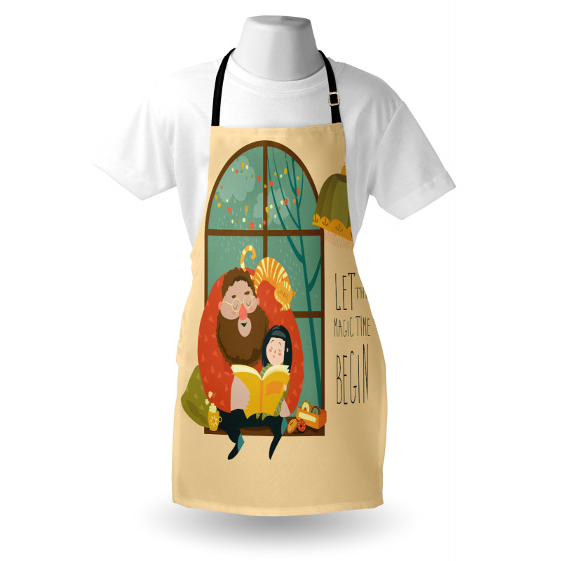 Father Daughter Reading Apron