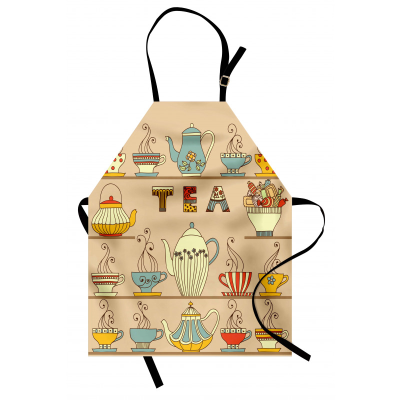 Colorful Retro Ornament Text Apron