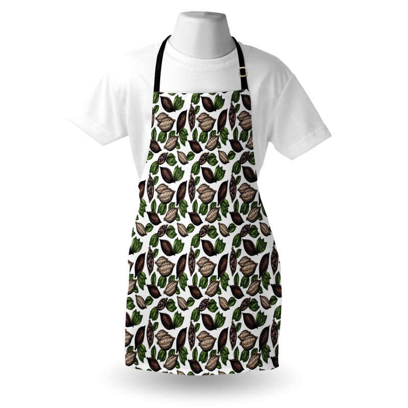 Sketch Art Beans and Leaves Apron