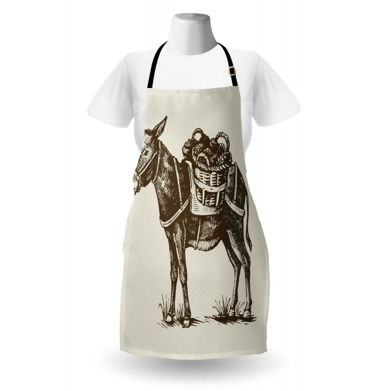 Vintage Animal with Baskets Apron