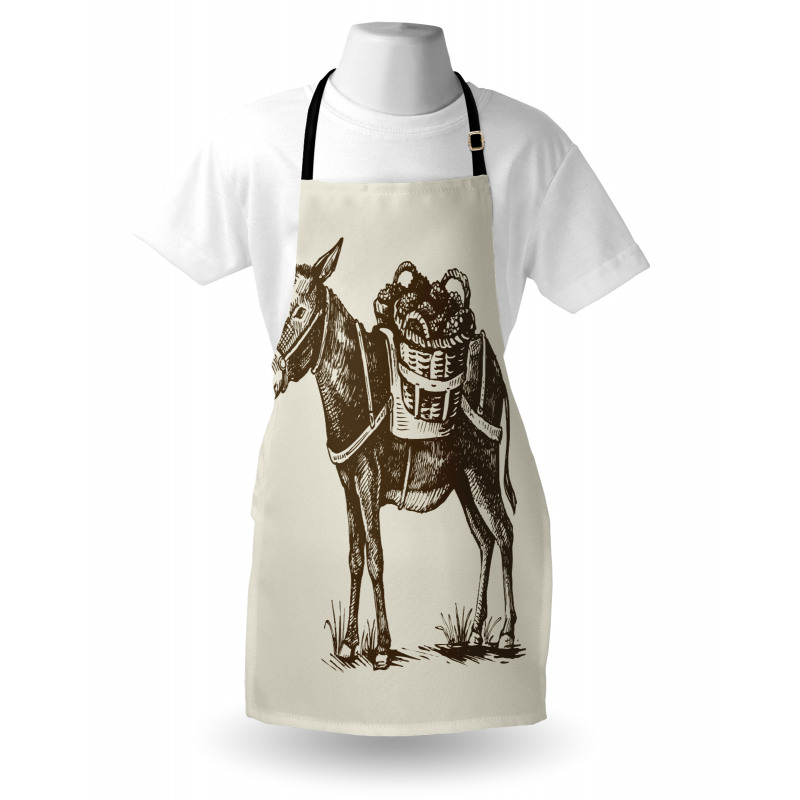 Vintage Animal with Baskets Apron