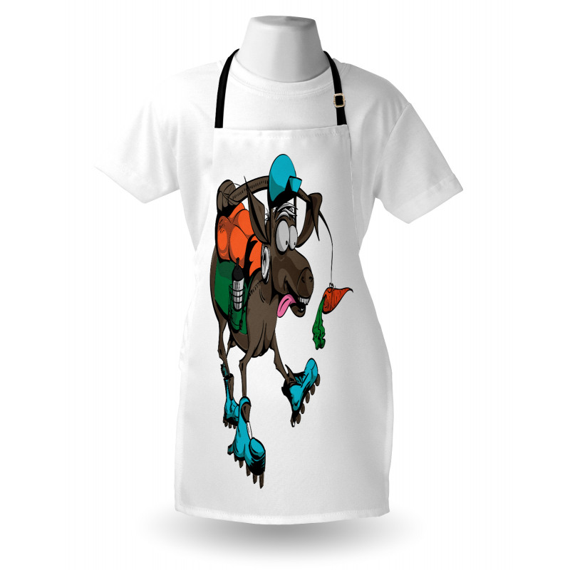 Funny Animal Chasing Carrot Apron