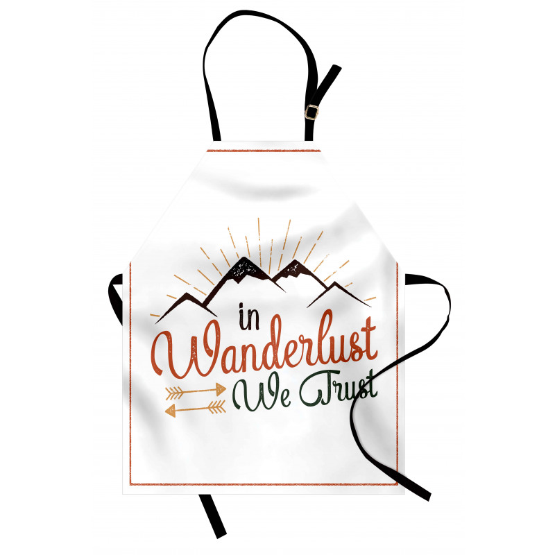 Wanderlust We Trust Text Apron