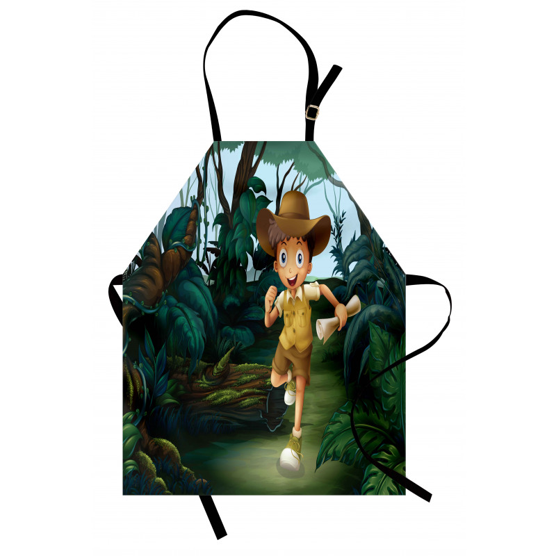 Kid Running in Woods Apron