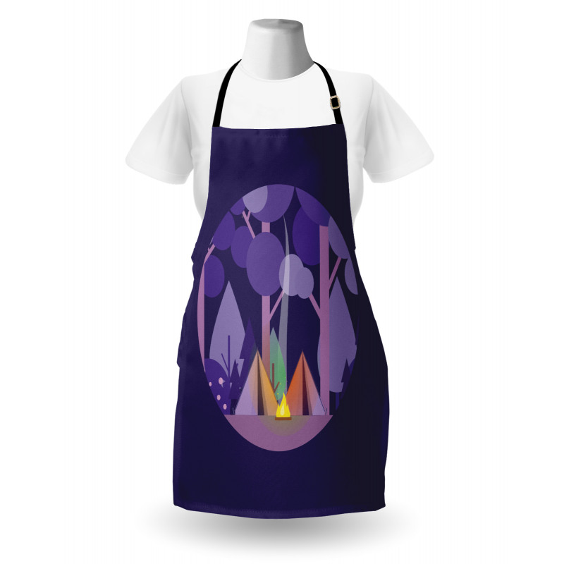 Forest Scenery with Tents Apron