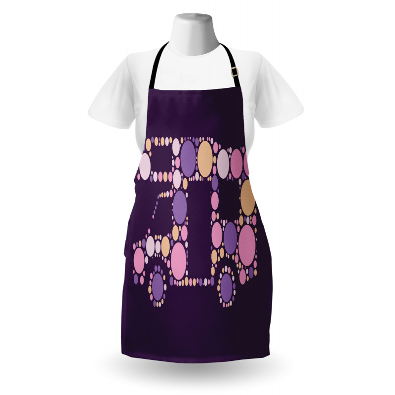 Pointillism Artwork Retro Van Apron