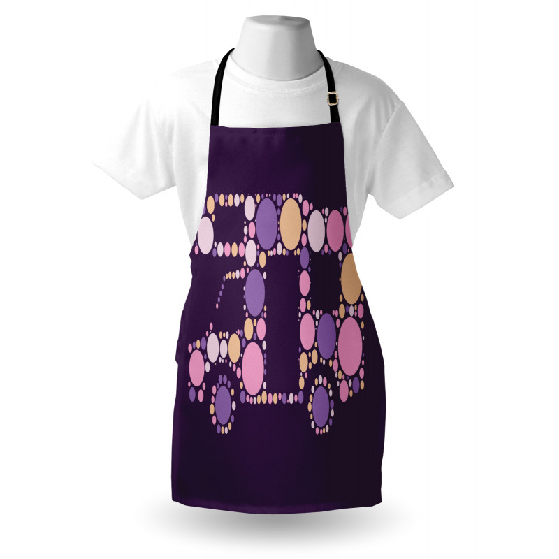 Pointillism Artwork Retro Van Apron