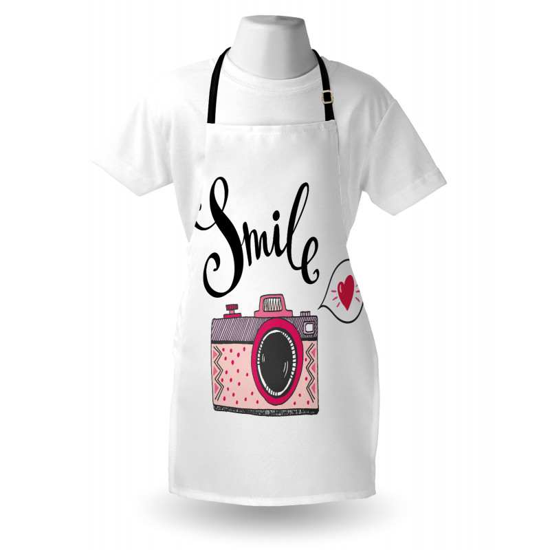 Smile Typography Romantic Apron