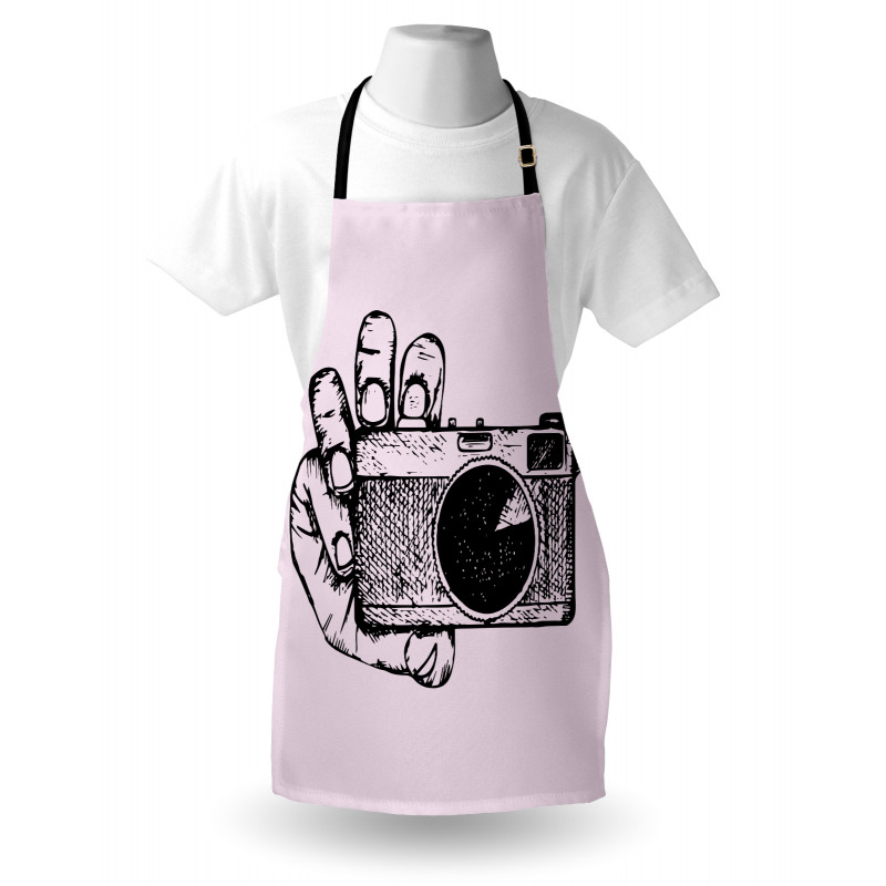 Sketch Style Camera Doodle Apron