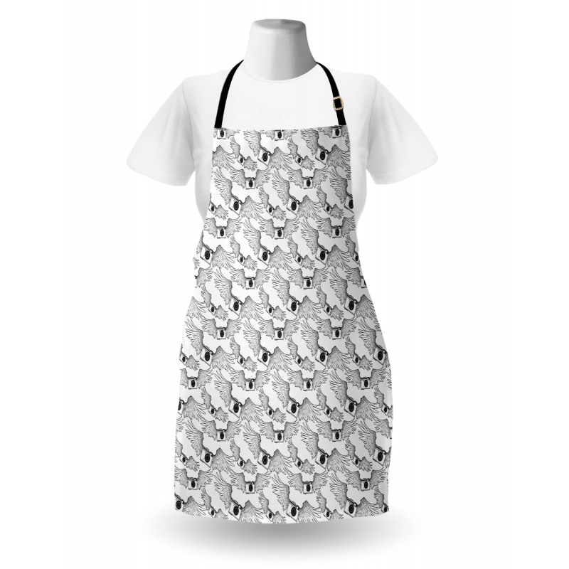 Vintage Style Pattern Wings Apron