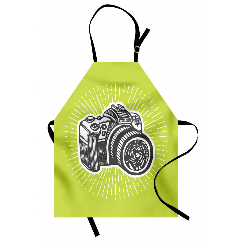 Sketch Style Camera Design Apron