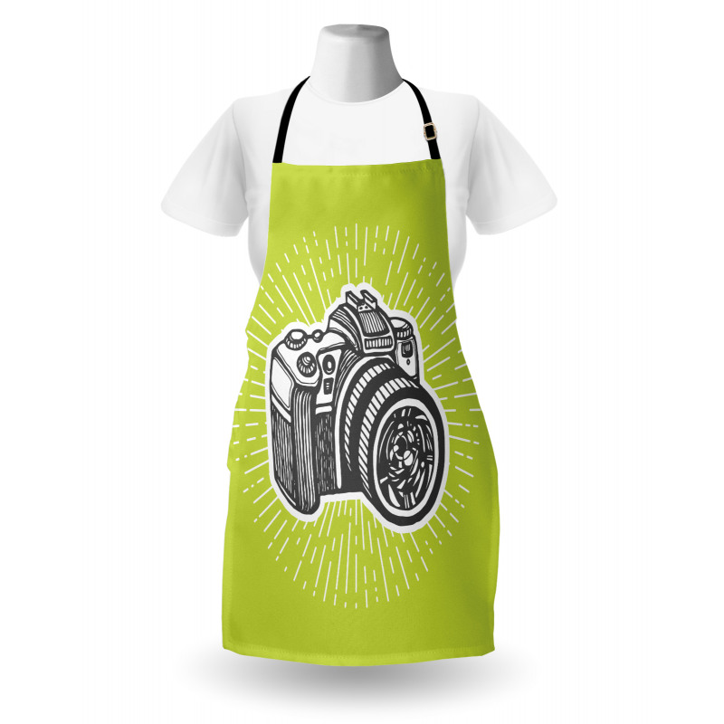 Sketch Style Camera Design Apron