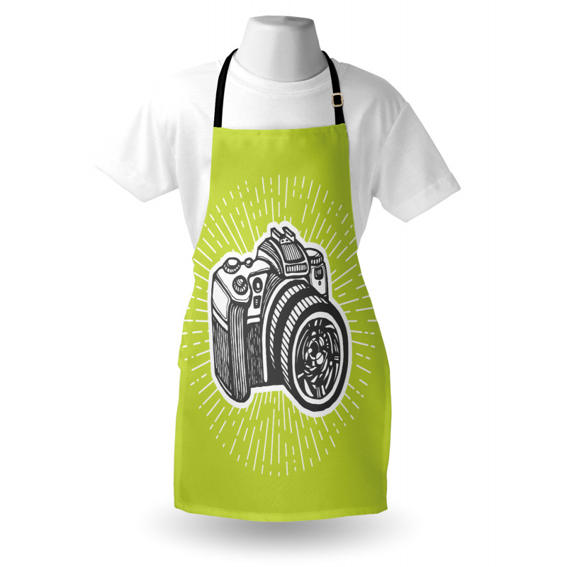 Sketch Style Camera Design Apron